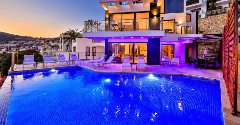 Villa Royal Merchant Kalkan Lüks Deniz Manzarali Jakuzili Kiralik Villa