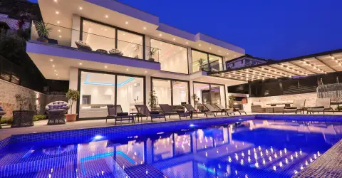 Villa Fatma Kalkan Jakuzili Deniz Manzaralı Villa