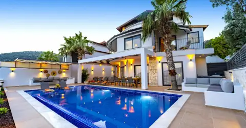 Villa Sare Deluxe Kalkan Deniz Manzaralı Yazlık Tatil Villası