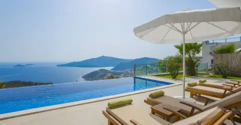 Villa Sunrise Kalkan Deniz Manzarali Kiralik Villa