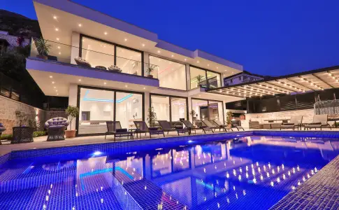 Villa Fatma Kalkan Jakuzili Deniz Manzaralı Villa