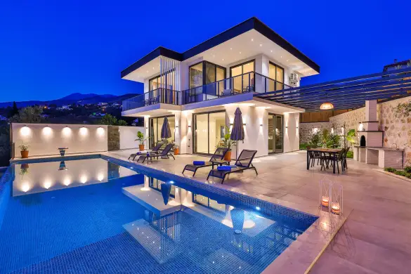 Villa Fi Manor Kalkan Özel Yüzme Havuzlu Modern Villa